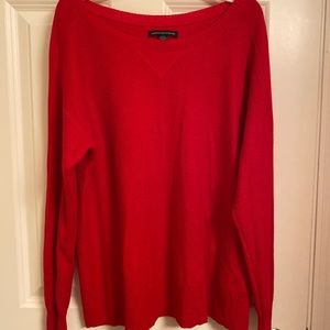 American Eagle red holiday sweater